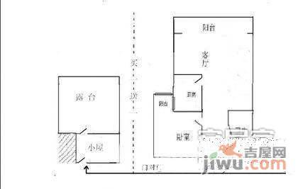 翠屏南里三期2室1厅1卫户型图