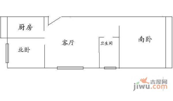 水月院2室1厅1卫71㎡户型图