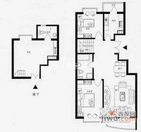 怡佳家园3室1厅1卫158㎡户型图