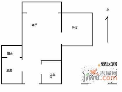 怡佳家园1室1厅1卫户型图