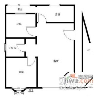 皇家新村2室1厅1卫93㎡户型图