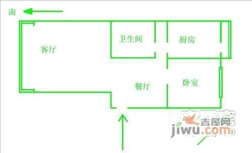 大马庄1室1厅1卫户型图