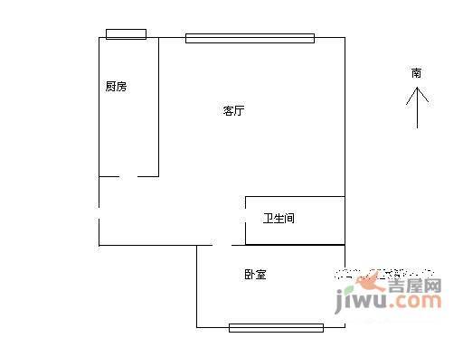 云景豪庭1室1厅1卫户型图