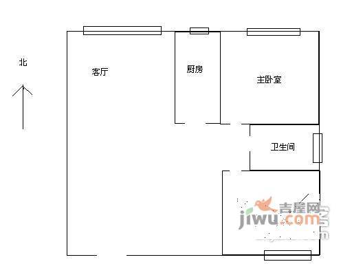 云景豪庭2室2厅1卫93㎡户型图