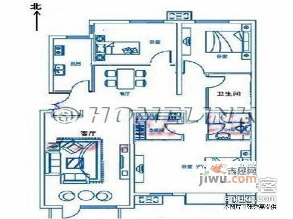 金隅70903室2厅2卫145㎡户型图