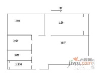 群方三园3室2厅1卫113㎡户型图