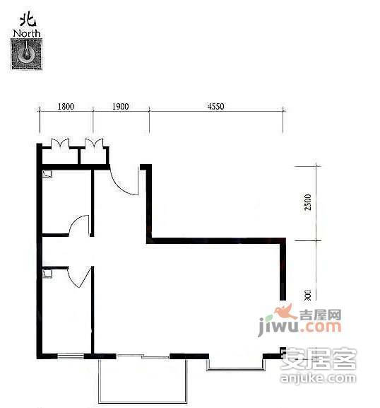 花涧溪1室0厅1卫46㎡户型图