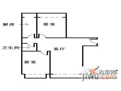 柳岸方园2室2厅1卫105㎡户型图