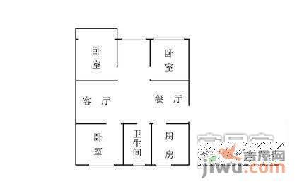 新城阳光3室2厅2卫126㎡户型图