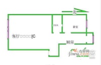 仙泽园1室1厅1卫73㎡户型图