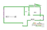 仙泽园1室1厅1卫73㎡户型图