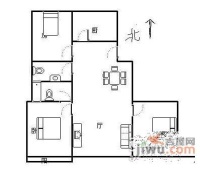 仙泽园2室2厅1卫85㎡户型图