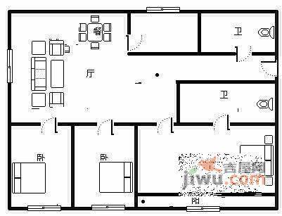 白露雅园西区3室2厅2卫185㎡户型图