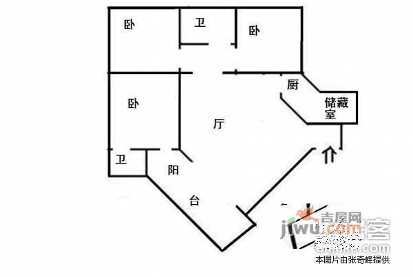 樱花园二区3室1厅2卫142㎡户型图