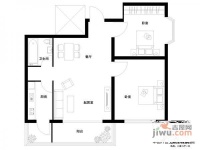 樱花园二区2室2厅1卫94㎡户型图