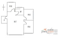 莲竹花园3室1厅1卫108㎡户型图