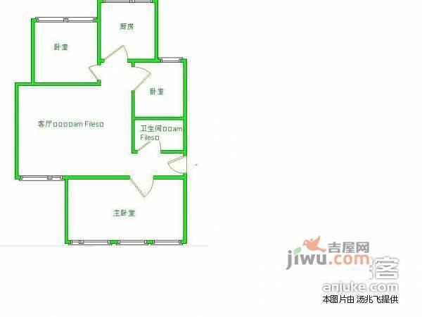 澜西园2室1厅1卫93㎡户型图