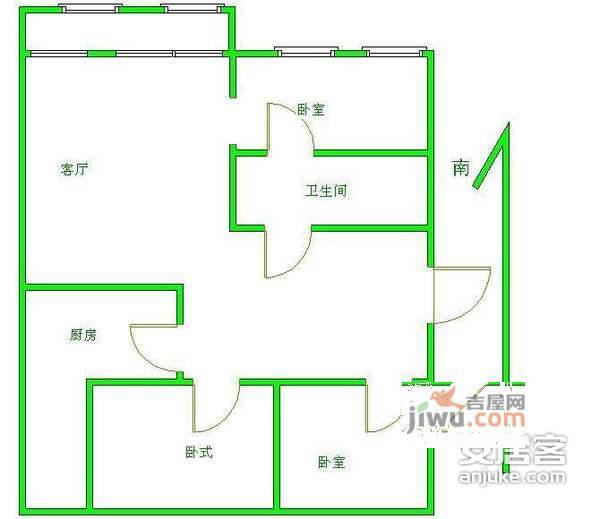 广厦鑫苑3室2厅2卫140㎡户型图