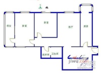 老山北里3室1厅1卫75㎡户型图