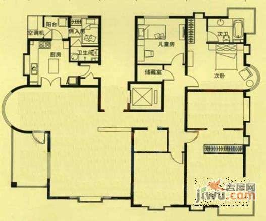 八大处庄园5室3厅3卫400㎡户型图