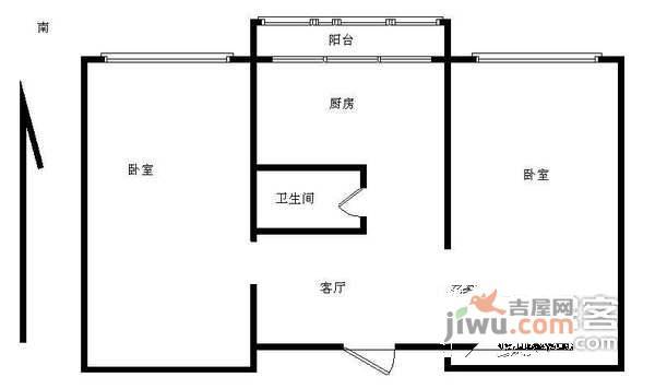 西井小区2室1厅1卫78㎡户型图