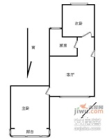 园林小区2室1厅1卫88㎡户型图