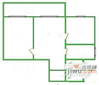 建西苑南里2室1厅1卫98㎡户型图