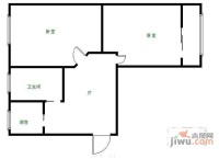 模式口中里2室1厅1卫105㎡户型图