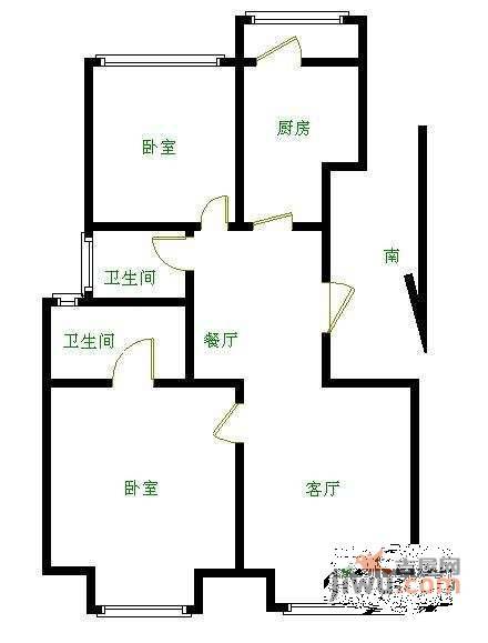 海辉公寓3室2厅2卫149㎡户型图