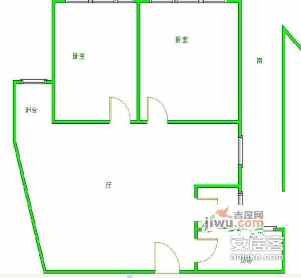 隆德嘉园2室1厅1卫73㎡户型图