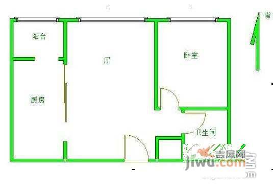 茂华璟公院1室1厅1卫户型图