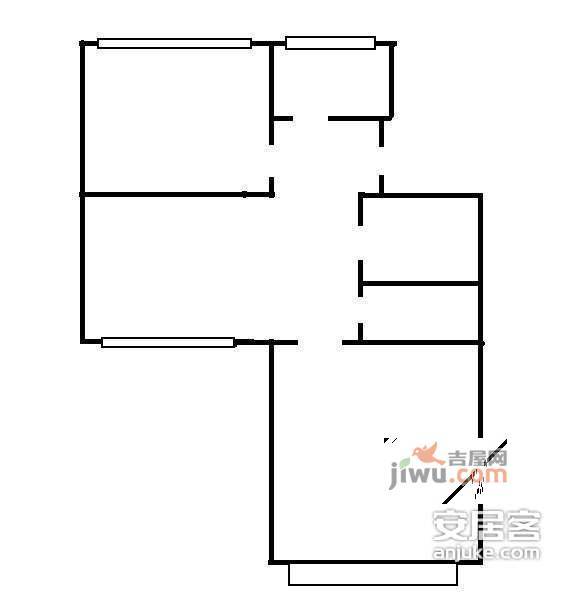 重兴嘉园2室1厅1卫154㎡户型图