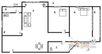 奈伦熙府2室2厅1卫122㎡户型图