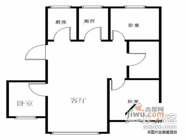 果园中区3室2厅2卫130㎡户型图