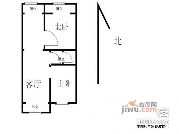 保利花园2室1厅1卫95㎡户型图