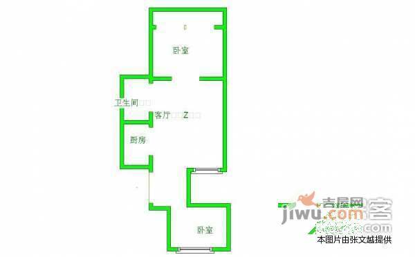 宾阳里小区2室1厅1卫64㎡户型图