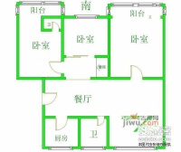 石桥东区3室1厅1卫72㎡户型图