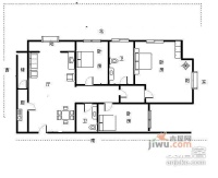 北京市密云县城后小区3室2厅2卫户型图