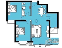 瑞海姆公寓2室2厅2卫127㎡户型图