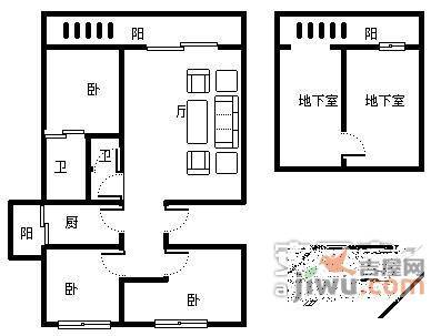 滨河皓月园4室2厅2卫168㎡户型图