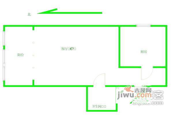 新园小区1室1厅1卫户型图