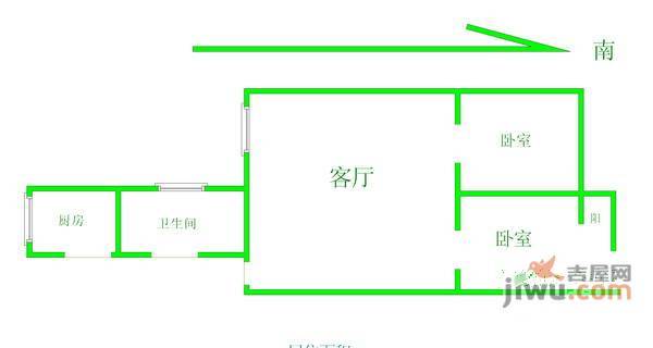 新河小区2室1厅1卫89㎡户型图