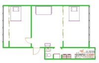 永新社区2室1厅1卫68㎡户型图