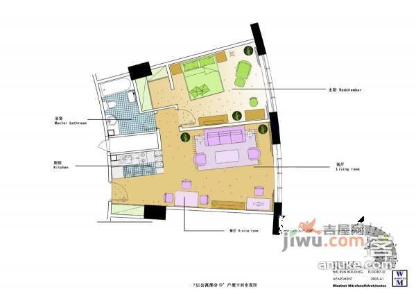 纽约客1室1厅1卫110㎡户型图