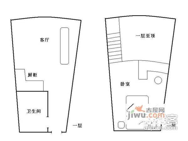 纽约客1室1厅1卫110㎡户型图