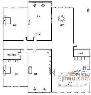 万地名苑4室2厅2卫户型图