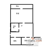 玉兰园小区2室1厅1卫59㎡户型图