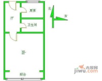 索家坟小区1室1厅1卫43㎡户型图