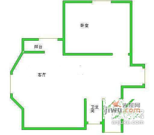 阳光南里1室1厅1卫72㎡户型图