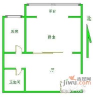 新中环公寓1室1厅1卫63㎡户型图